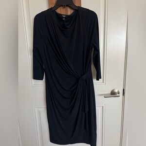 Elegant Black Draped Dress